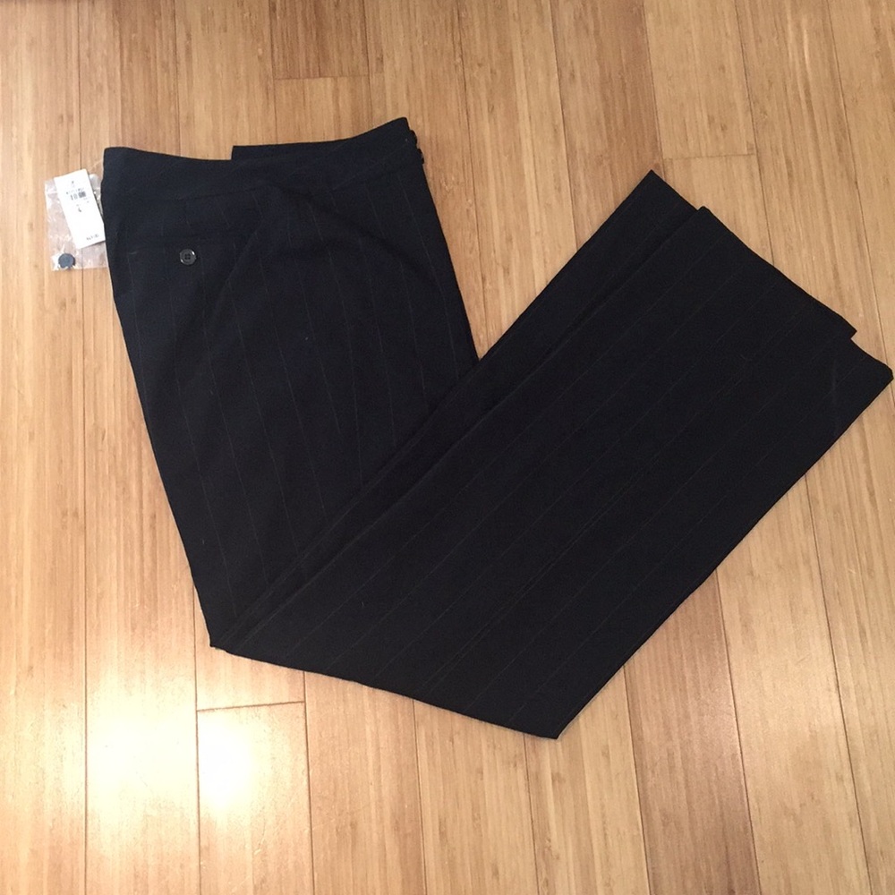 NWT Ann Taylor Black pinstripe slacks